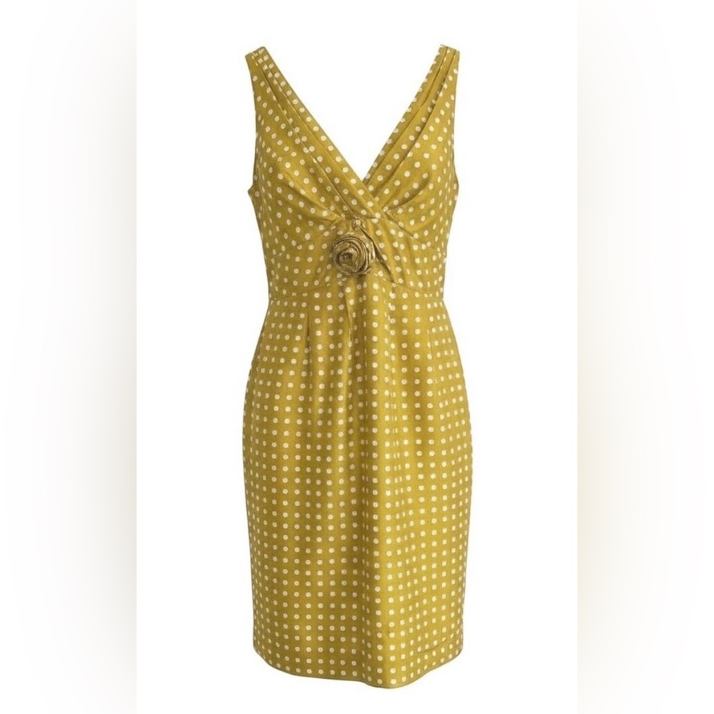 JCrew Yellow Polka Dot Sleeveless Dress - Classic Summer Style